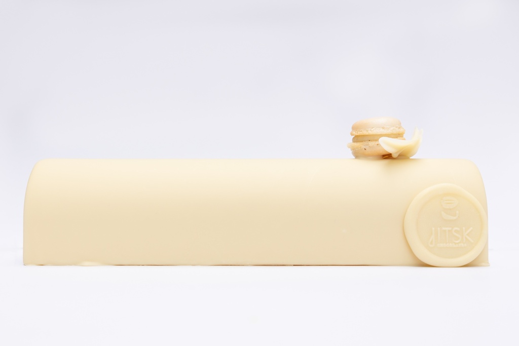 Christmas ice cream bûche white chocolate